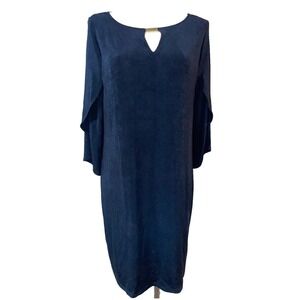 Travelers by Chico's Black Dress Size 0 Gold Accent Party Cocktail Career